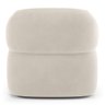 Poltrona Orgânica Giratória Living Glee Veludo Bege - Desk Design - 8