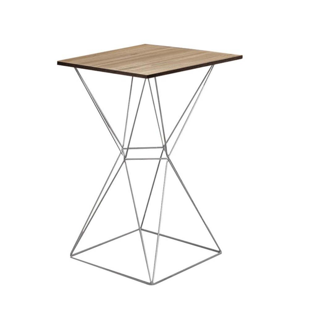 Kit Mesa Bistrô e 1 Banqueta Lucca Alta Com Encosto Bar Gourmet Tampo Imbuia Ferro Cinza Sintético B - 2