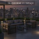 Ver imagem 4 de Mesa de Centro Torino Alumínio Ripado 80x60cm Varanda