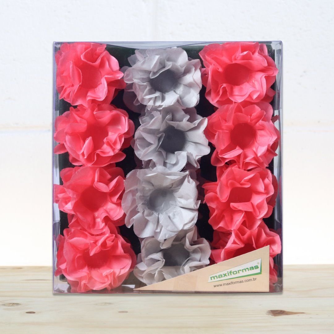 Forminha Happy 3 Tons Cinza e Melancia Papel - 1