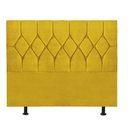 Ver imagem 2 de Cabeceira Estofada Istambul Capitonê 195cm King Size Box Quarto Corino Amarelo - Gat Magazine