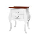 Ver imagem 1 de Cômoda Bombê Antique Estreita 2 Gavetas Laca Branca