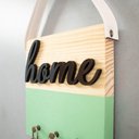 Ver imagem 5 de Porta-Chaves Em Pinus Verde Home 17Cm