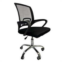 Kit 3 Cadeiras Escritório Secretária Giratória Ergonômica Tela Mesh Preta com Laudo Ergonômico Nr17 - 3