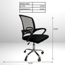 Ver mais imagens de Kit 3 Cadeiras Escritório Secretária Giratória Ergonômica Tela Mesh Preta com Laudo Ergonômico Nr17