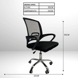 Kit 3 Cadeiras Escritório Secretária Giratória Ergonômica Tela Mesh Preta com Laudo Ergonômico Nr17 - 8