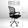 Kit 3 Cadeiras Escritório Secretária Giratória Ergonômica Tela Mesh Preta com Laudo Ergonômico Nr17 - 8