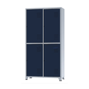 Ver imagem 1 de Roupeiro De Aço Insalubre 4 Portas Vestiário Nr 18/24 Locker Azul Marinho