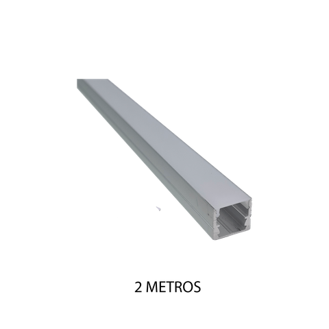 Perfil de Led Sobrepor Anodizado (prata) 2 Metros