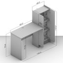 Ver imagem 5 de Mesa Manaus 2 Portas 2 Prateleiras Politorno Creme