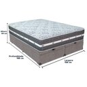 Ver imagem 6 de Cama Box Baú Cinza e Colchão Black Graphite Molas Ensacadas Queen 158x198x32 Anjos