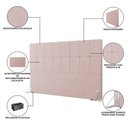 Ver imagem 5 de Cabeceira King 192cm Boucle Estofada Design Moderno para Quarto Linea