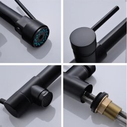 Torneira Gourmet Vip Monocomando Misturador Preto Black - 12