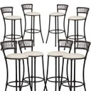 Ver imagem 2 de Kit 8 Banquetas Alta Forts Fio de Fibra Proteção UV Área de Piscina, Lanchonete, Restaurante, Edícul