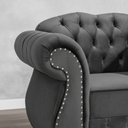 Ver imagem 4 de Poltrona Chesterfield Merlô Veludo:Chumbo