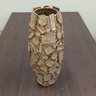 Vaso Decorativo Enfeite Casa Cerâmica 45x21x21cm Bege - 4