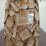 Vaso Decorativo Enfeite Casa Cerâmica 45x21x21cm Bege - 6
