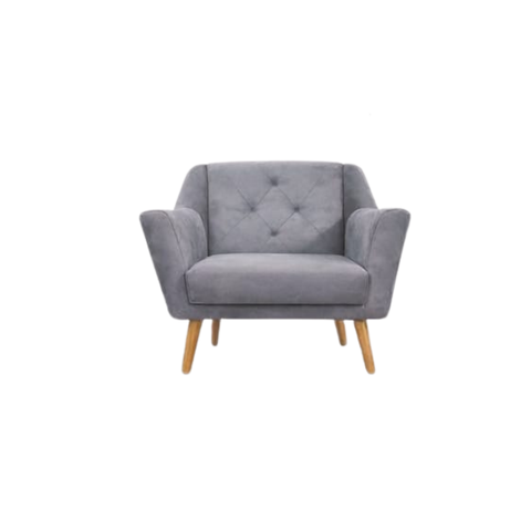 Poltrona Rita Decorativa Reforçada para Recepção Clínica Salão Sala de Estar Veludo:cinza