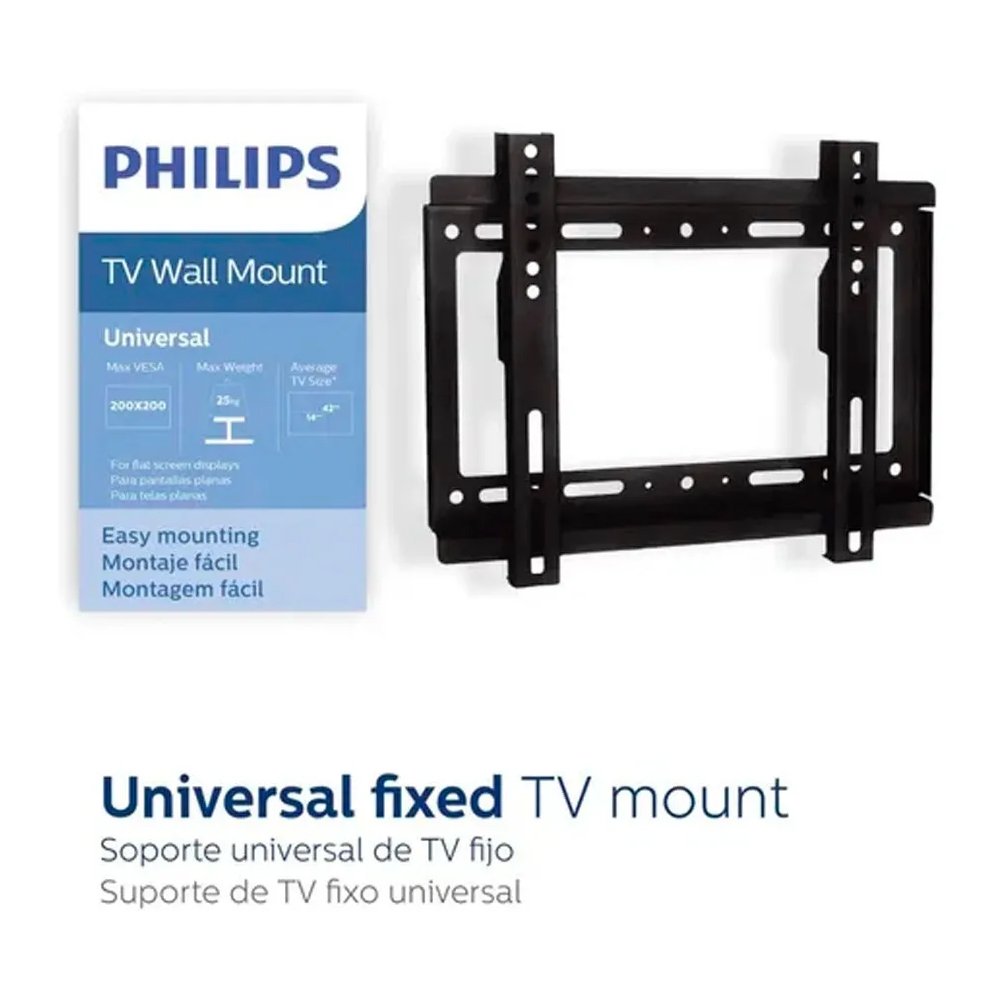 Suporte Parede VESA TV Monitor 14 a 42 Pol Preto Philips - 2