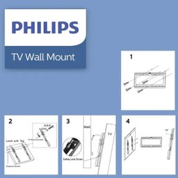Suporte Parede Vesa Tv Monitor 14 a 42 Pol Preto Philips - 6