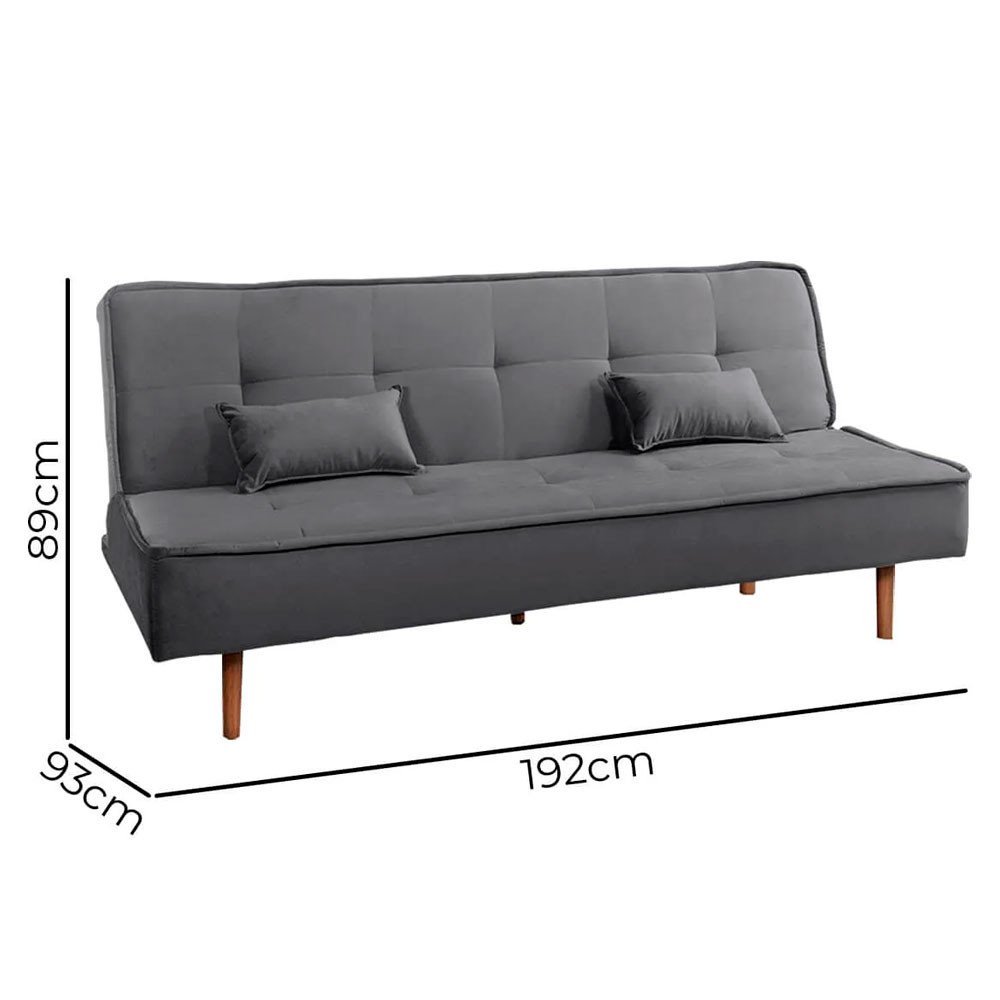 Sofá Cama Silver 3 Lugares Reclinável Suede 192 Cm Speciale Home - 4