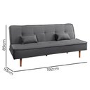 Ver imagem 4 de Sofá Cama Silver 3 Lugares Reclinável Suede 192 Cm Speciale Home