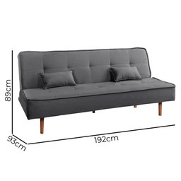 Sofá Cama Silver 3 Lugares Reclinável Suede 192 Cm Speciale Home - 4 Sofá Cama Silver 3 Lugares Reclinável Suede 192 Cm Speciale Home - 4
