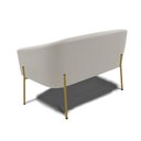 Ver imagem 5 de Sofá Namoradeira 2 Lugares Pé Ferro Dourado Stella Bouclê Cinza D03 - D'Rossi