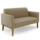 Ver imagem 7 de Sofá Namoradeira e 2 Poltronas Base Madeira Castanho Maressa Suede Marrom Rt - Ibiza