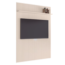 Ver imagem 1 de Painel para Tv até 70 Polegadas 1,80x2,40m Ripado com Prateleira Arbo Off White Edn