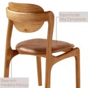 Ver imagem 5 de Conjunto Mesa de Jantar Helena Tampo Organico Laminado 4 Cadeiras Celeste Gold Marrom/Star Puce/Imbuia