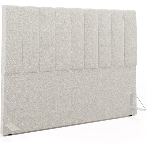 Cabeceira Cama Box Queen 160 Cm Dália W01 Bouclê Creme - Lyam Decor