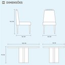 Ver imagem 7 de Conjunto Sala de Jantar Napole 6 Cadeiras Safira Veludo Móveis Mundial