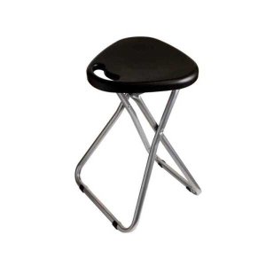 Banqueta Secalux de aço prata e preto Secalux