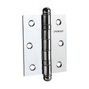 Ver imagem 1 de Dobradiça simples em aço carbono 6,3x7,6cm 3025 com rolamento 3 peças prata - Pado