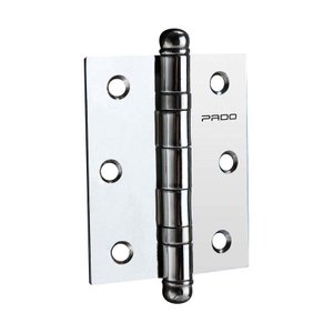 Dobradiça simples em aço carbono 6,3x7,6cm 3025 com rolamento 3 peças prata - Pado
