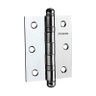 Dobradiça simples em aço carbono 6,3x7,6cm 3025 com rolamento 3 peças prata - Pado - 1