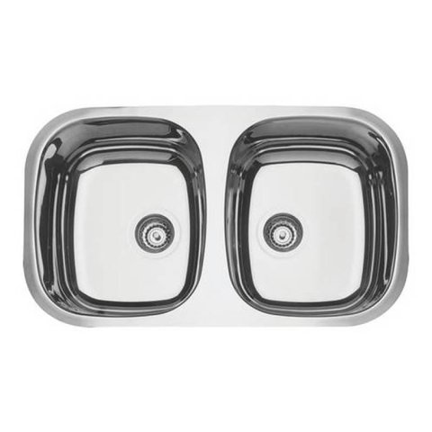 Cuba de embutir Tramontina Isis 2C 34 BL em Aço Inox Alto Brilho 72x40 cm - 94030202