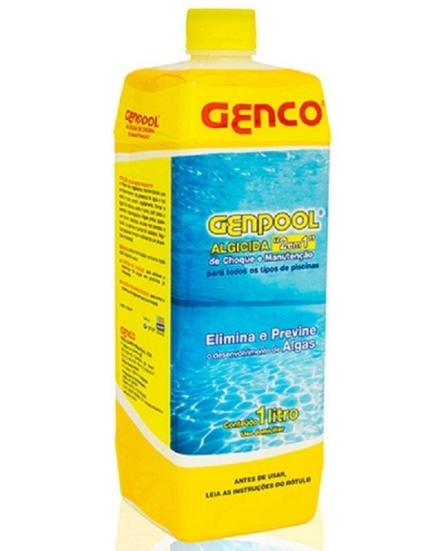 Removedor e elemina algas 2em1 Genpool 1 litro - Genco - 1