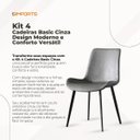 Ver imagem 6 de Kit Cadeira de Jantar Basic 4 Unidades White Arrow Cinza