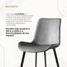 Kit Cadeira de Jantar Basic 4 Unidades White Arrow Cinza - 2