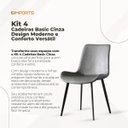 Ver imagem 6 de Kit Cadeira de Jantar Basic 4 Unidades White Arrow Cinza
