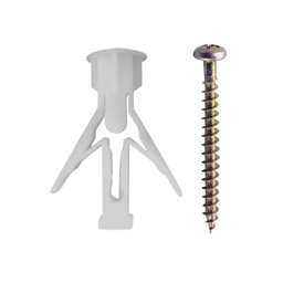 Parafuso para aglomerado 4x50mm com bucha frog 10x40mm 10 unidades Bemfixa - 1