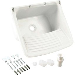 Tanque lavanderia de plástico 20 litros branco Astra - 1