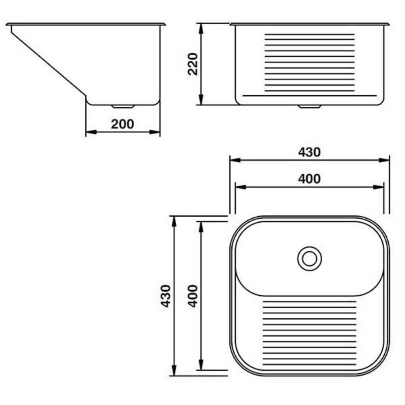 Tanque Inox Mekal 40x40x22 Mini Tanque Mekal Aço Inox 304 - 4