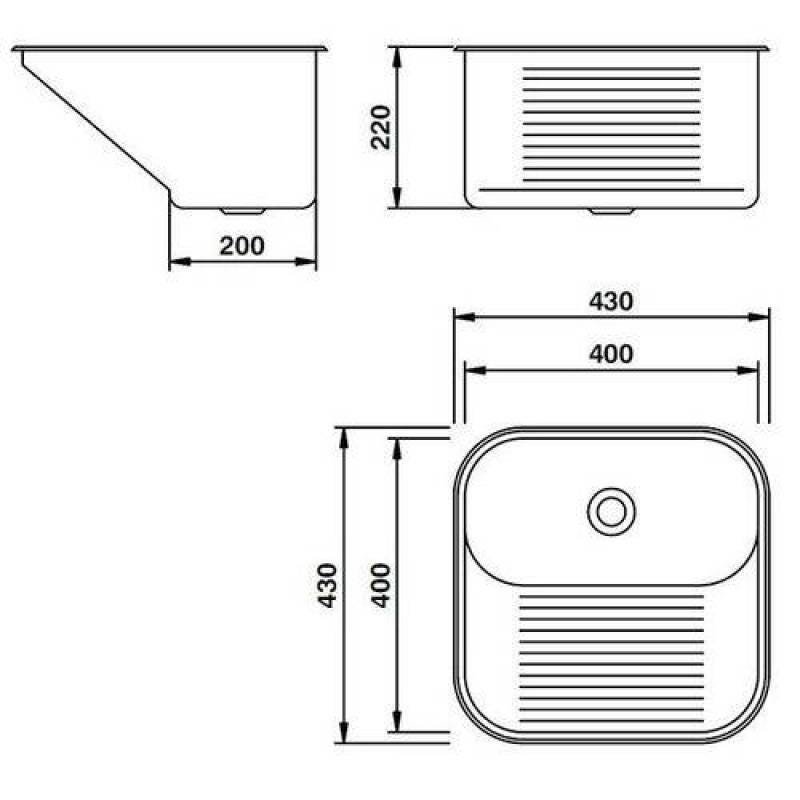 Tanque Inox Mekal 40x40x22 Mini Tanque Mekal Aço Inox 304 - 2