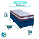 Ver imagem 3 de Cama Box Bau + Colchão Solteiro Molas Ensacadas Legaccy Paropas