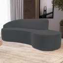 Ver imagem 2 de Sofá Living 4 Lugares 300cm Braço Esquerdo Mozart D06 Veludo Cinza - Mpozenato