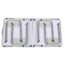 Ver mais imagens de Kit Mesa Dobrável Portátil que Vira Maleta de Alúminio 120x60cm com 4 Banquinhos Dobráveis