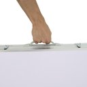 Ver imagem 5 de Kit Mesa Dobrável Portátil que Vira Maleta de Alúminio 120x60cm com 4 Banquinhos Dobráveis